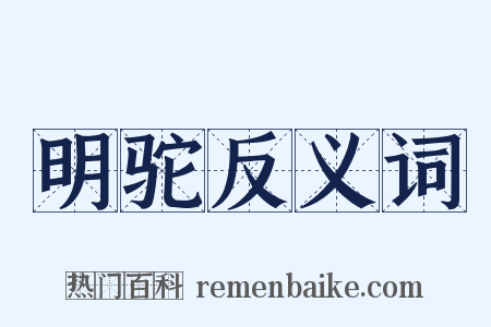 明驼反义词是什么意思的图片